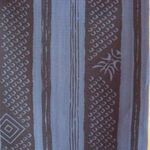 Photo2: Men's yukata material/dark blue - Yukata cotton fabric