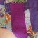 Photo4: Purple and cute flower pattern vintage Obi (Kimono Belt) (4)