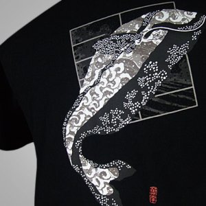 Photo2: T-shirt "Whale" Japanese style