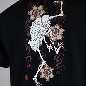 Photo3: T-shirt "Skeleton" Japanese style