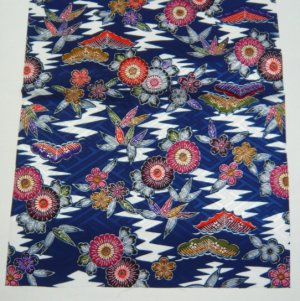 Photo3: Attractive design kimono fabric set (Bingata A)