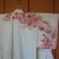 Photo4: Atractive red flowers white  Vintage Kimono homongi (4)