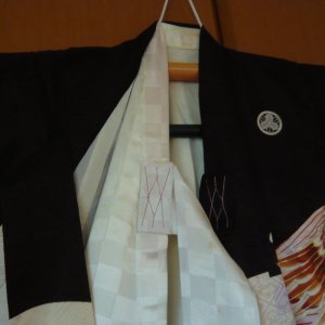 Photo5: Dynamic eagle is embroidered, Vintage Kimono for boy