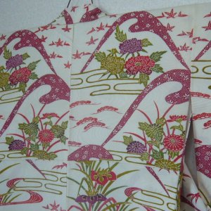 Photo3: Ryukyu pattern★Unique design and Japanese colors Kimono komon