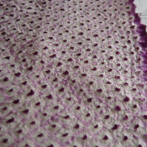 Photo1: Purple "Shibori"cloth - kimono fabric