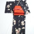 New kimono-Cool black color with goegeous fowers