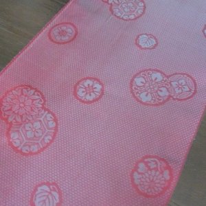 Photo1: Wine red and  kimono fabric -cloth for sewing