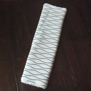 Photo1: Green waving line kimono fabric -cloth for sewing
