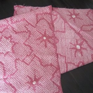 Photo4: Pink "Shibori"cloth - kimono fabric
