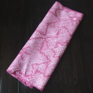 Photo1: Pink "Shibori"cloth - kimono fabric