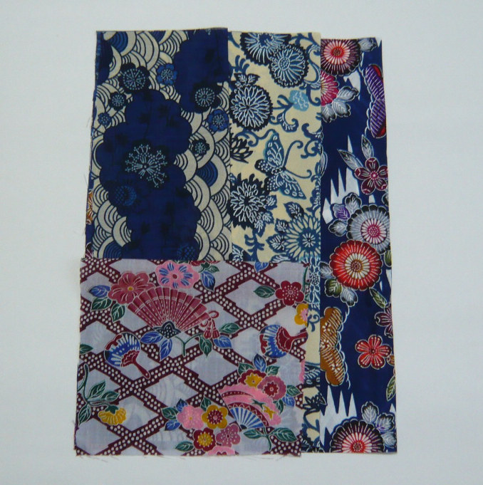 Attractive design kimono fabric set (Bingata A)