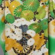 Photo3: Graceful flower design and vivid green. Vintage Kimono Frisode