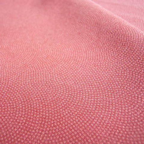 Photo5: Mandarin red/small dots make circle pattern - kimono fabric