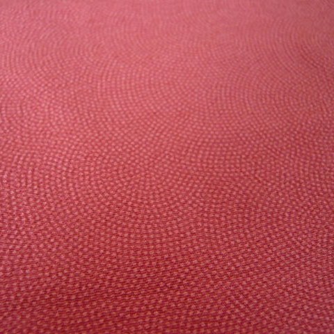 Photo: Mandarin red/small dots make circle pattern - kimono fabric