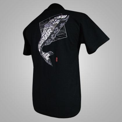 Photo1: T-shirt "Whale" Japanese style