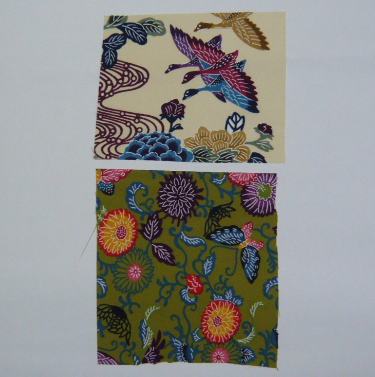 Photo: Attractive design kimono fabric set (Bingata B)