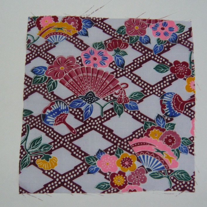 Photo: Attractive design kimono fabric set (Bingata A)
