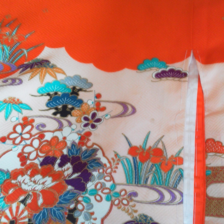 Photo: Lovely red color and classic design. Vintage kimono for child