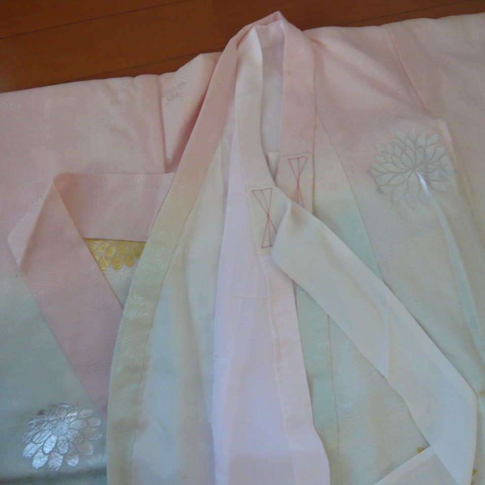 Photo: Flowers have a presence. lovely design. Vintage kimono for child