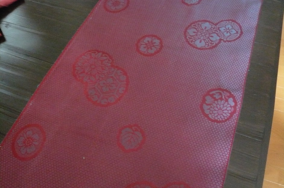 Photo: Wine red and  kimono fabric -cloth for sewing
