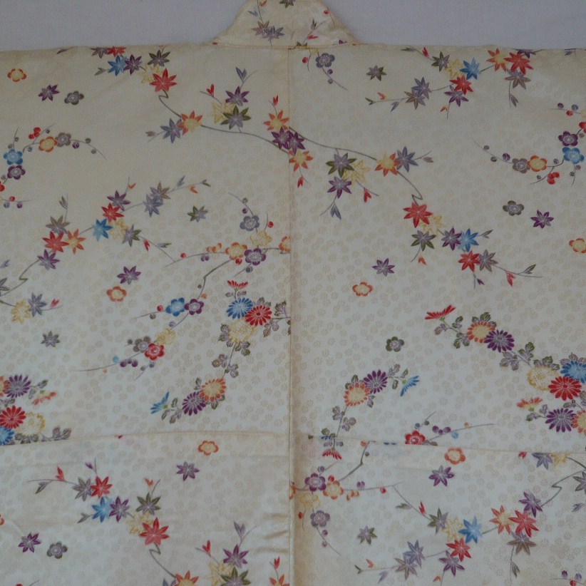 Photo3: Lovely pattern and soft colors. Vintage Kimono Komon